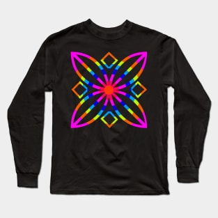 Geometric Flower Long Sleeve T-Shirt